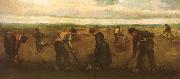 Vincent Van Gogh Farmers Planting Potatoes (nn04) Spain oil painting reproduction